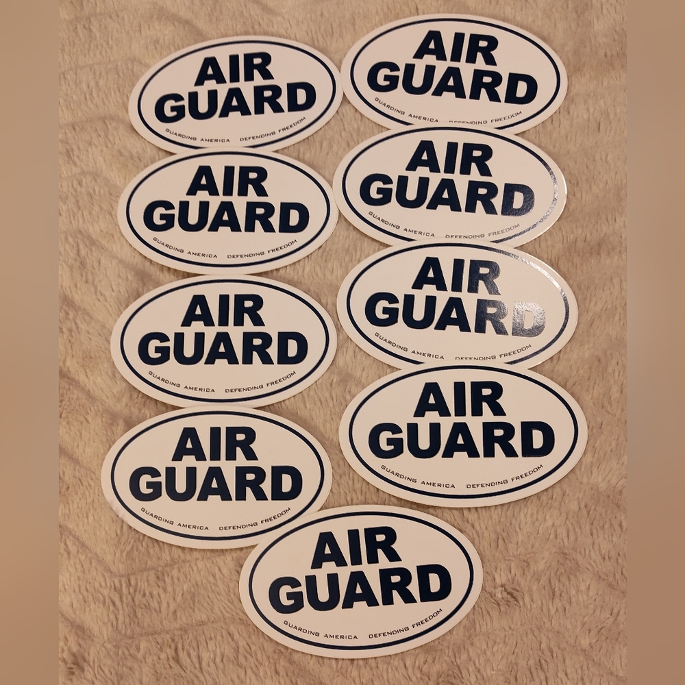NEW! Bundle Of 9 Air Guard Stickers/Car Emblems